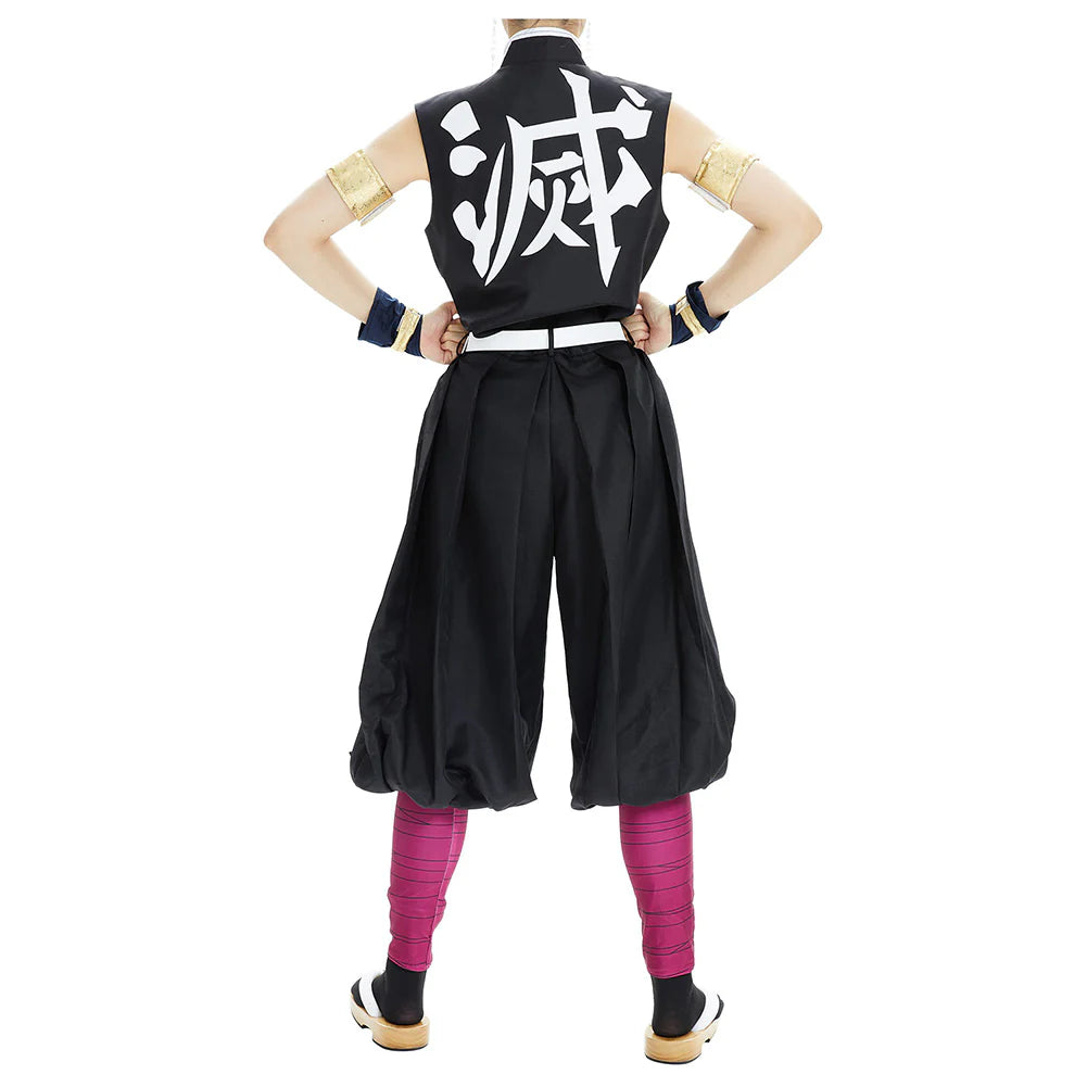 KNY Uzui Tengen Black Cosplay Costume – Demon Slayer Adult Male Halloween Outfit