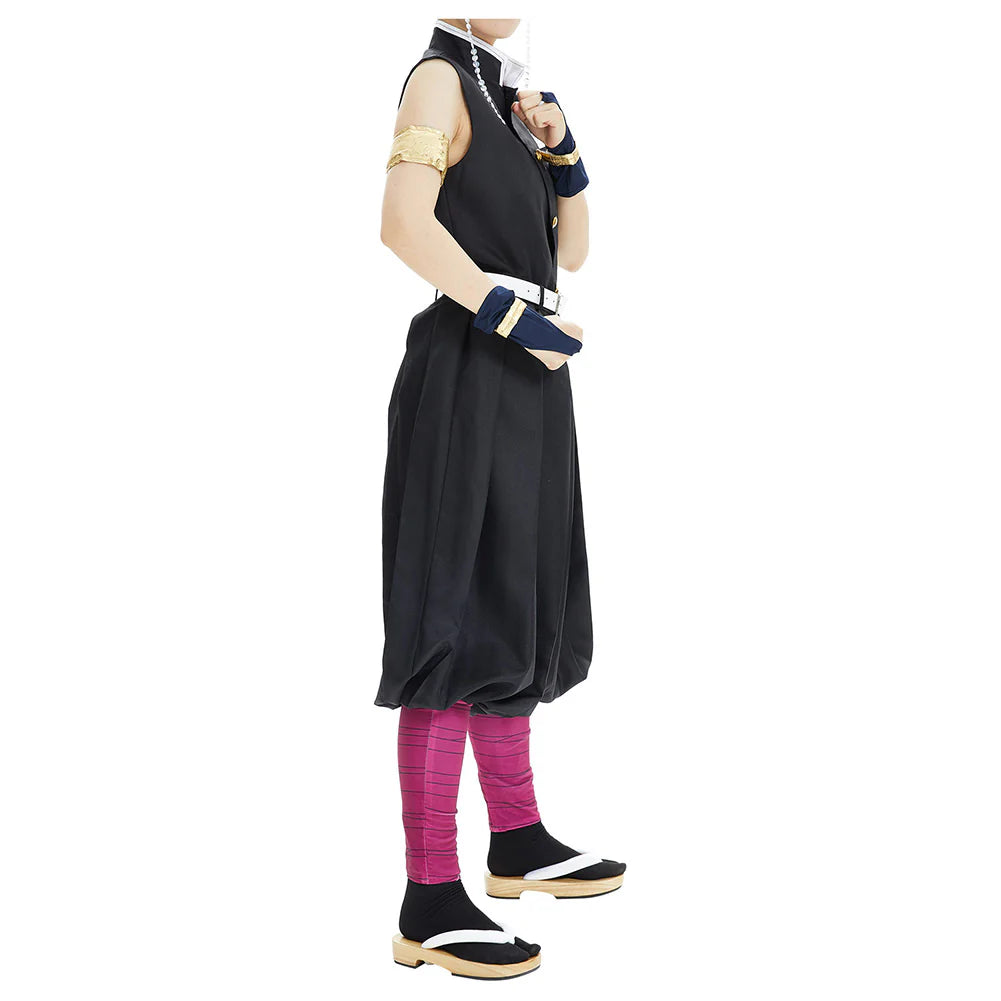 KNY Uzui Tengen Black Cosplay Costume – Demon Slayer Adult Male Halloween Outfit