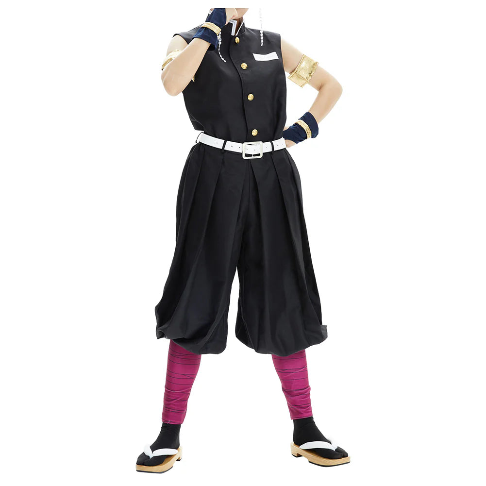 KNY Uzui Tengen Black Cosplay Costume – Demon Slayer Adult Male Halloween Outfit