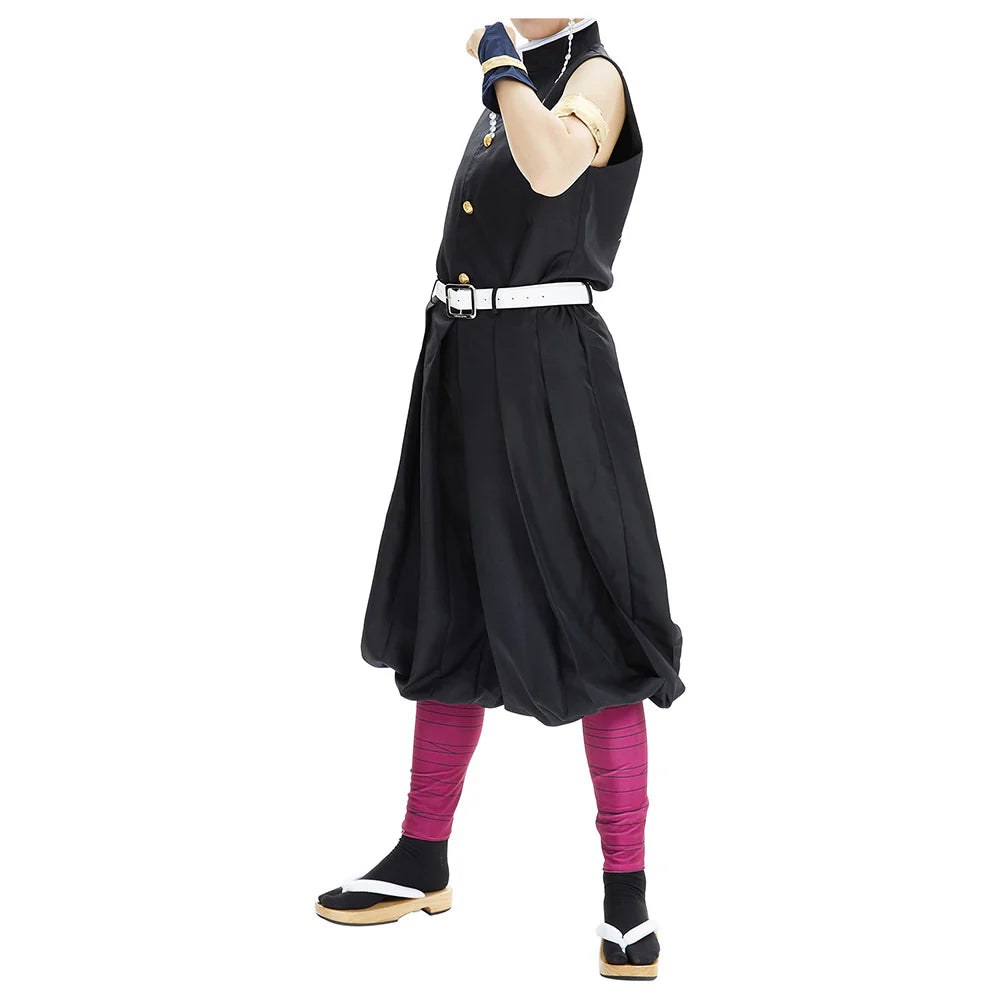 KNY Uzui Tengen Black Cosplay Costume – Demon Slayer Adult Male Halloween Outfit