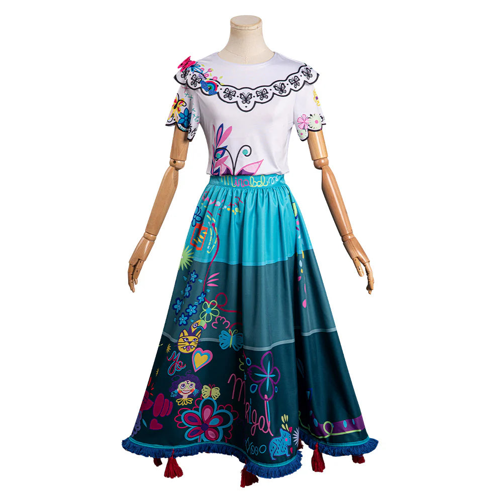 Encanto Mirabel Cosplay Dress Outfit for Girls – Halloween Carnival Costume