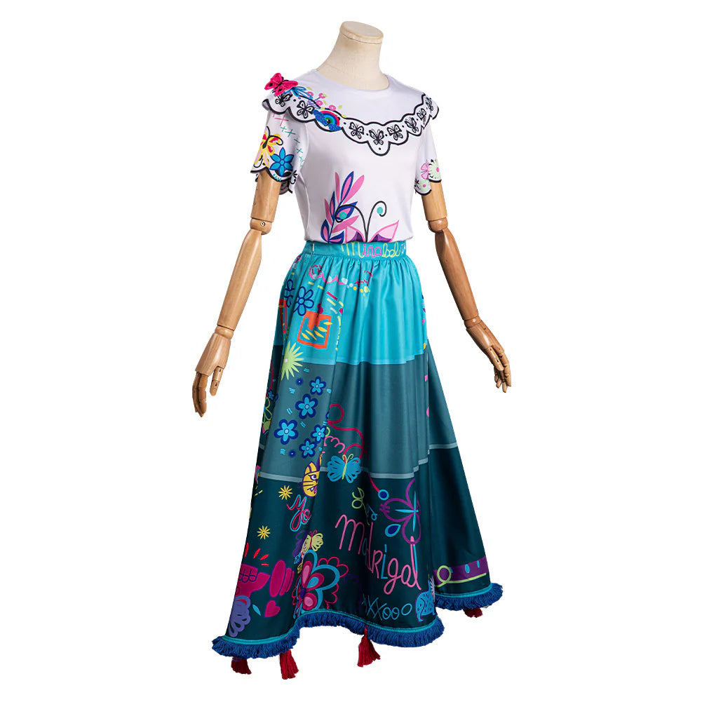 Encanto Mirabel Cosplay Dress Outfit for Girls – Halloween Carnival Costume