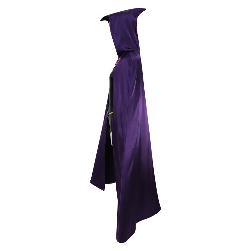 Raven Teen Titans Cosplay Costume with Wig – Women’s Halloween Costumes Superhero Outfit