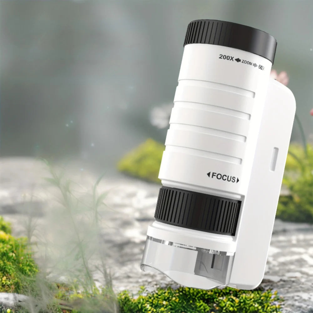 Mini Microscope with LED Light for Kids | Portable Science Toy
