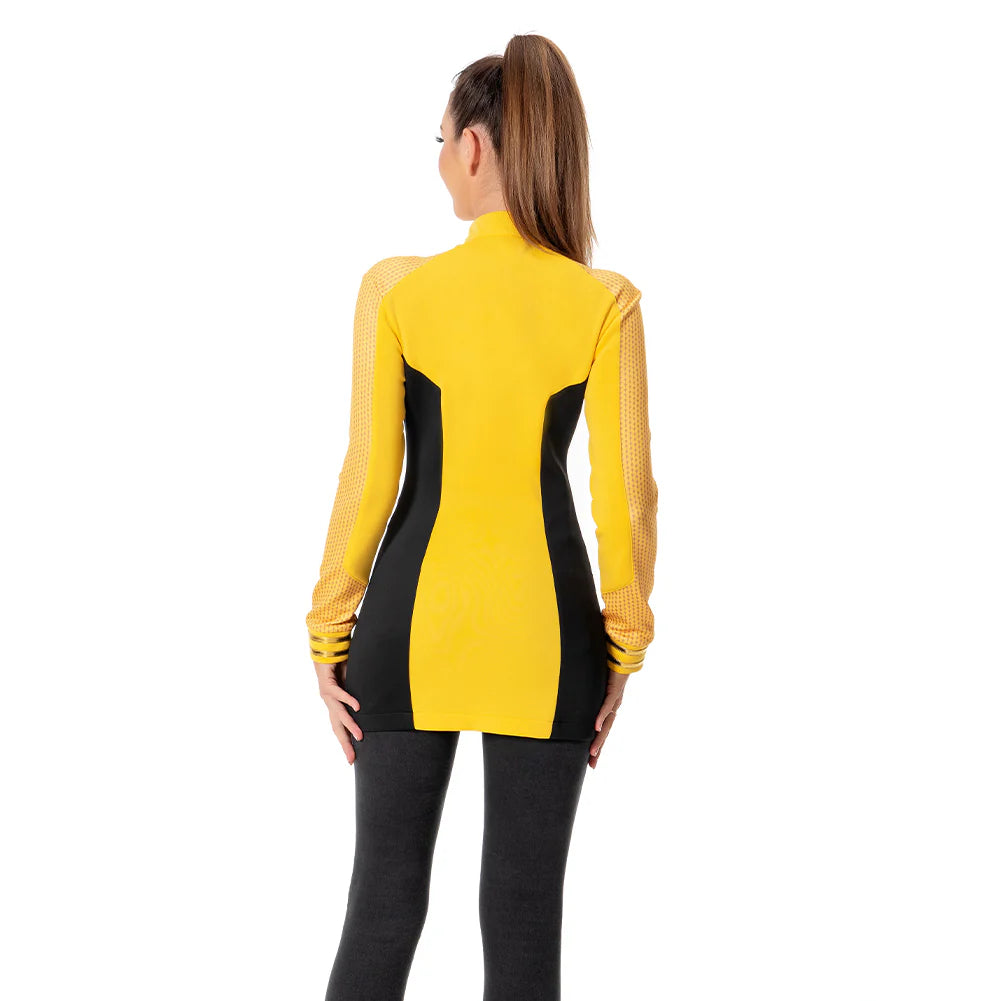Star Trek Strange New Worlds Una Chin-Riley Cosplay Coat for Women – Halloween Costume Uniform Outfit PU Leather Jacket