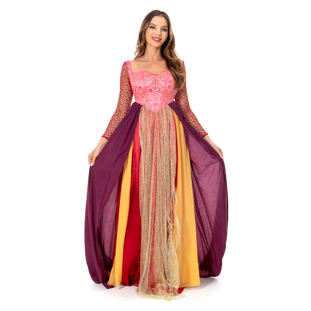 Hocus Pocus 2 Sarah Sanderson Cosplay Costume Dress – Women’s Halloween Outfit