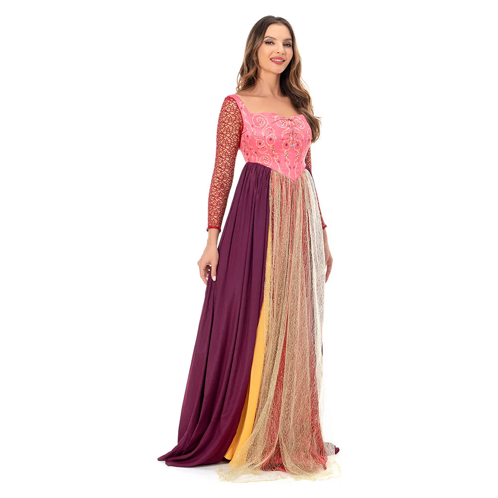Hocus Pocus 2 Sarah Sanderson Cosplay Costume Dress – Women’s Halloween Outfit