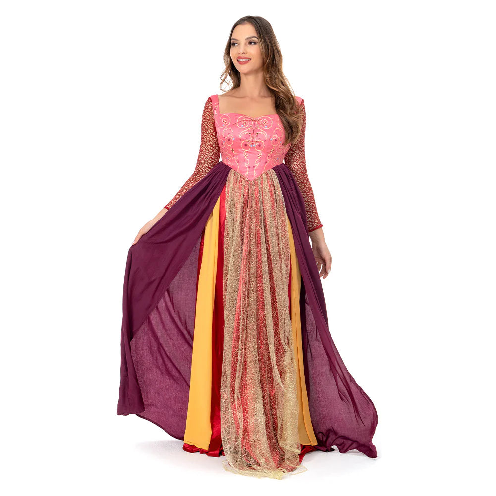 Hocus Pocus 2 Sarah Sanderson Cosplay Costume Dress – Women’s Halloween Outfit