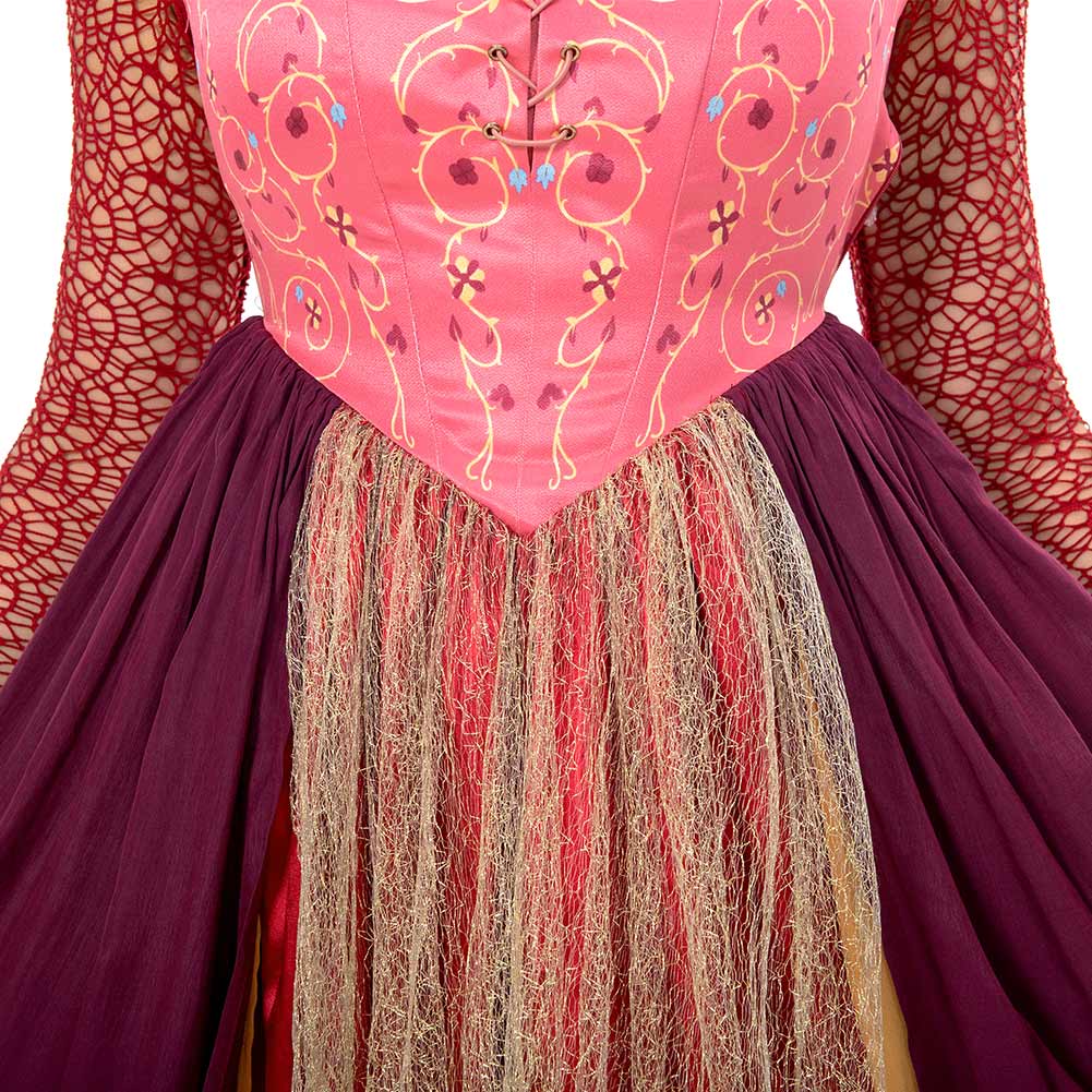 Hocus Pocus 2 Sarah Sanderson Cosplay Costume Dress – Women’s Halloween Outfit
