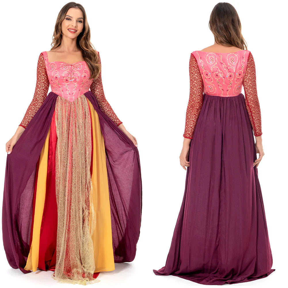 Hocus Pocus 2 Sarah Sanderson Cosplay Costume Dress – Women’s Halloween Outfit