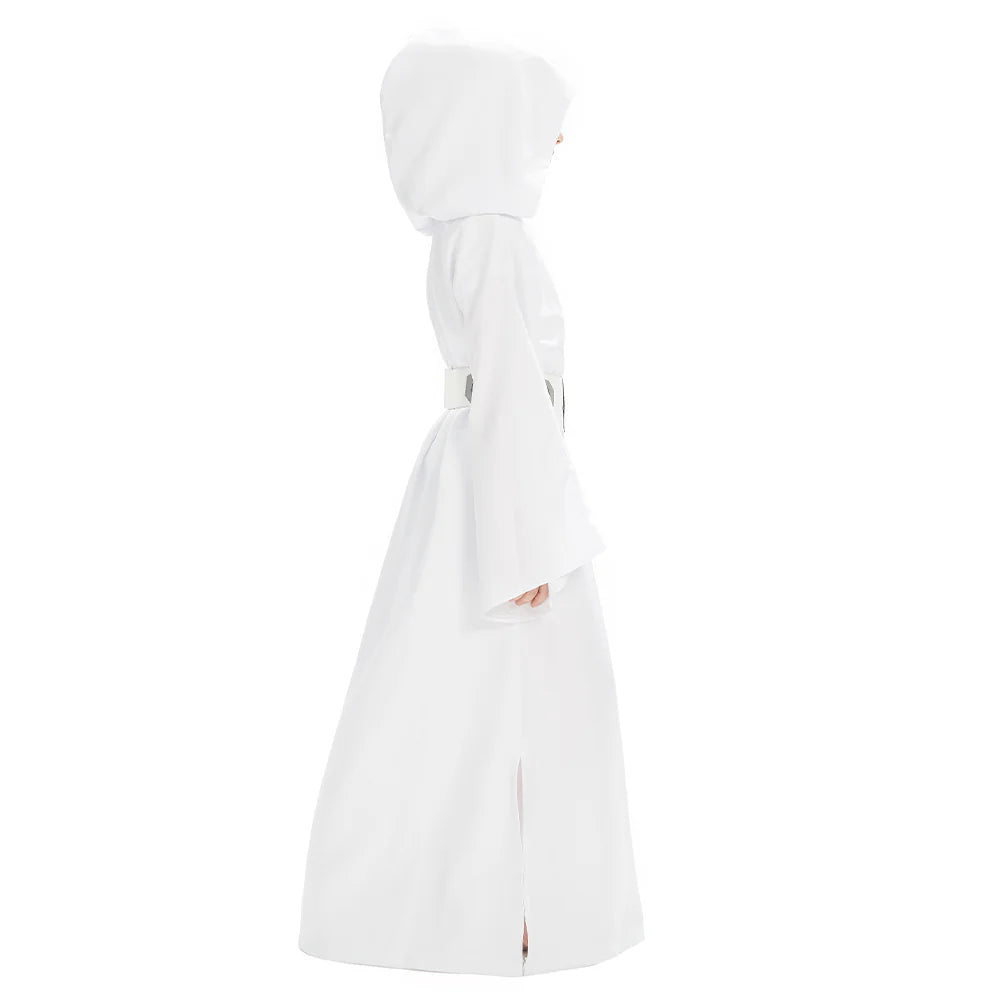 Kids Princess Leia Cosplay Costume Dress with Belt