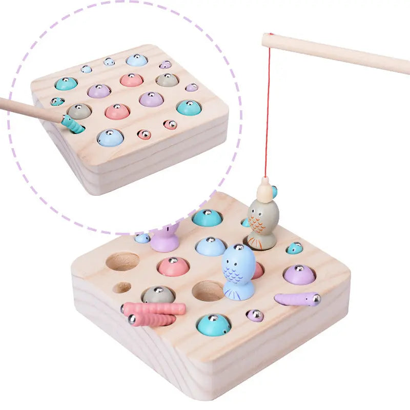 Magnetic Wooden Fishing Game