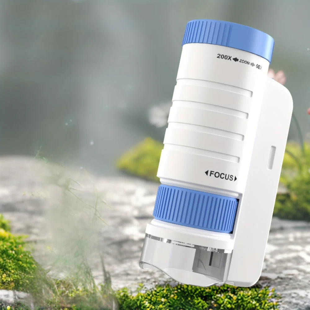 Mini Microscope with LED Light for Kids | Portable Science Toy
