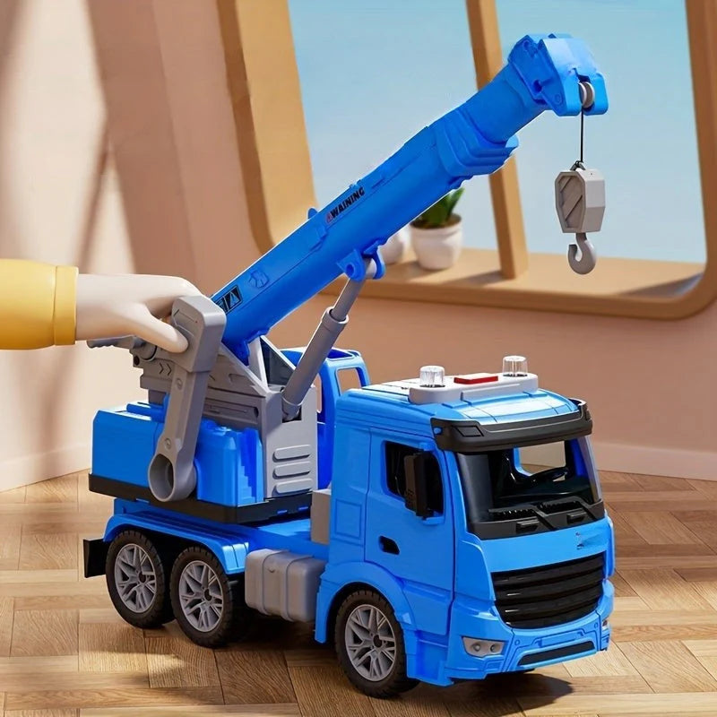 Interactive Toy Crane Truck with Lights and Sounds for Kids