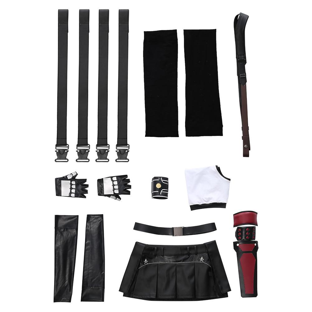 Tifa Lockhart Cosplay Costume with Wig & Shoes – Final Fantasy VII