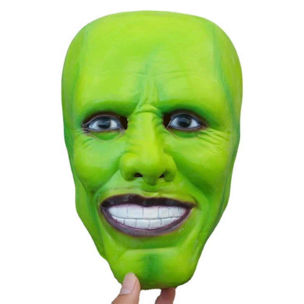 The Mask Jim Carrey Yellow Suit Cosplay Costume with Mask – Men’s Halloween Outfit