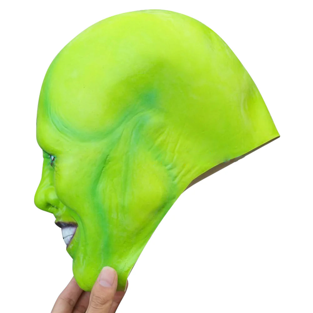 The Mask Jim Carrey Yellow Suit Cosplay Costume with Mask – Men’s Halloween Outfit