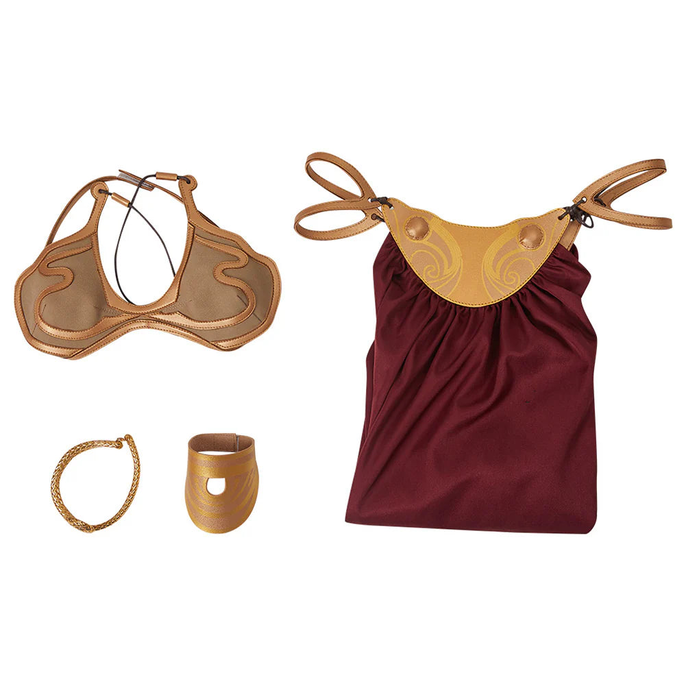 Princess Leia Slave Metal Bikini Cosplay Costume with Wig