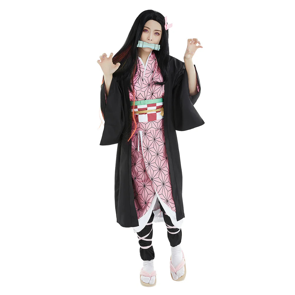 Nezuko Kamado Demon Slayer Cosplay Costume for Adults