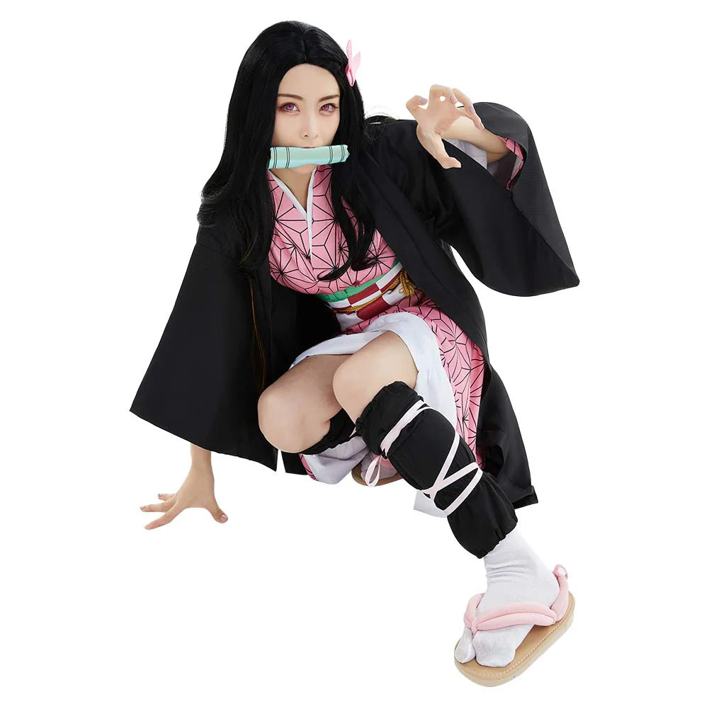 Nezuko Kamado Demon Slayer Cosplay Costume for Adults