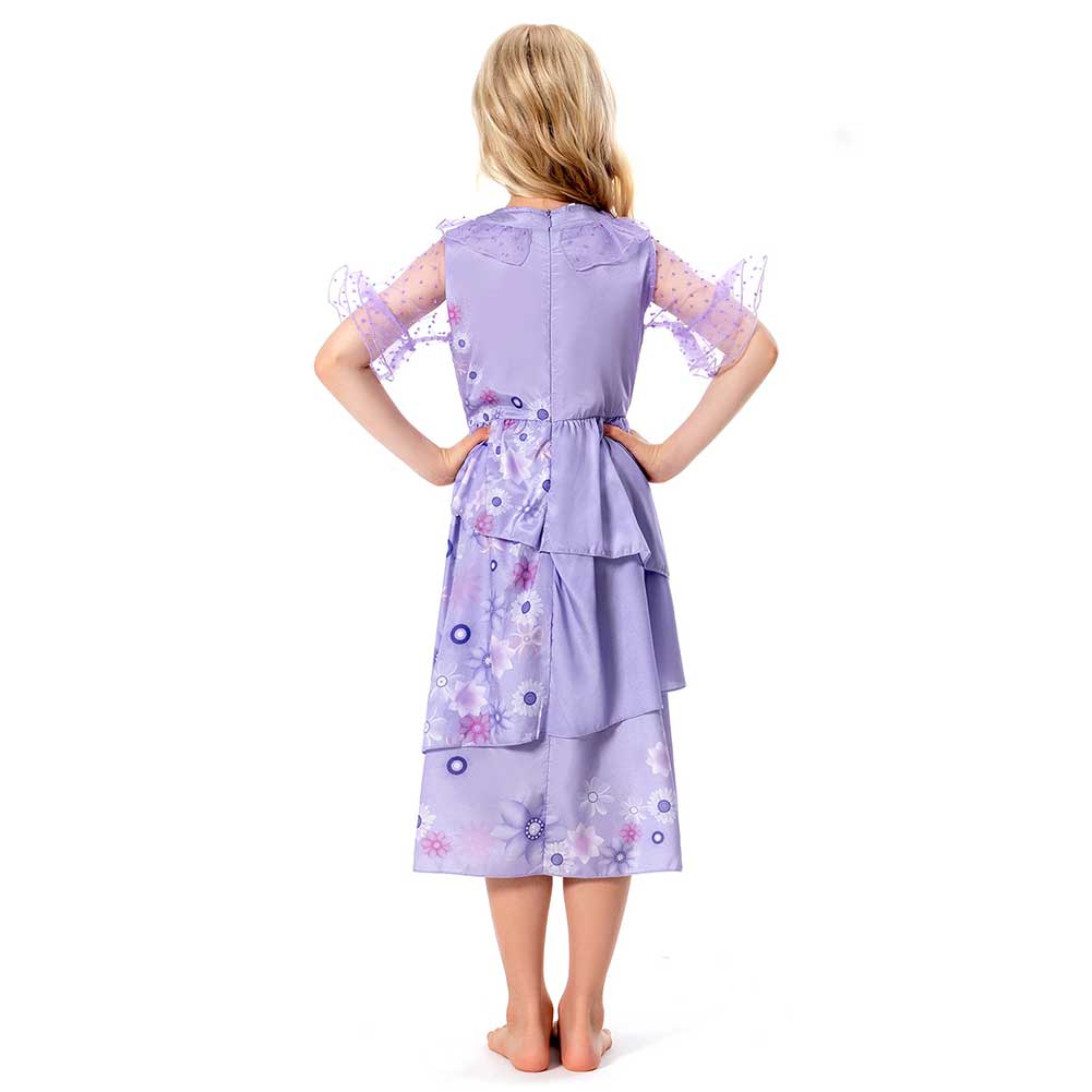 Kids Isabela Encanto Cosplay Dress Costume