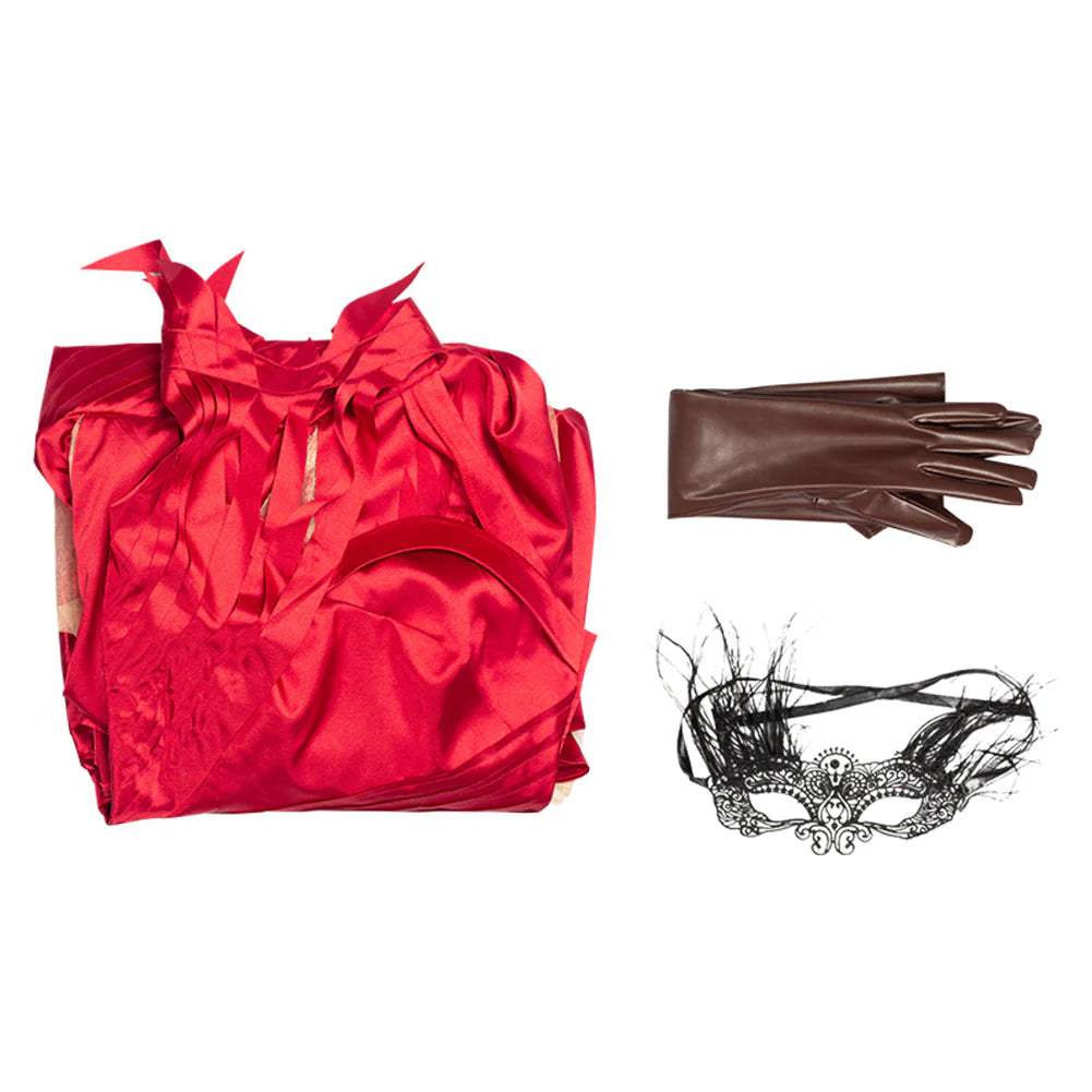 Cruella de Vil 2021 Movie Cosplay Costume Dress Set