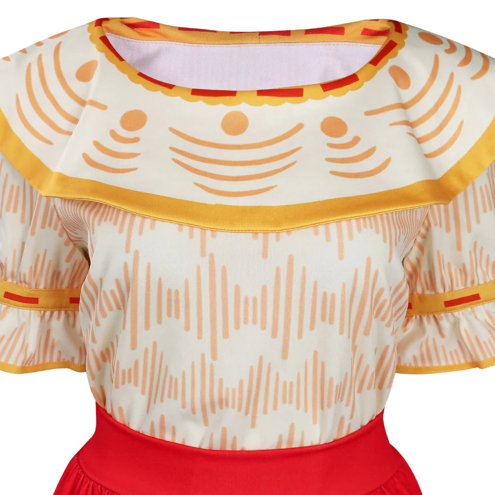 Dolores Madrigal Encanto Cosplay Dress Costume Set