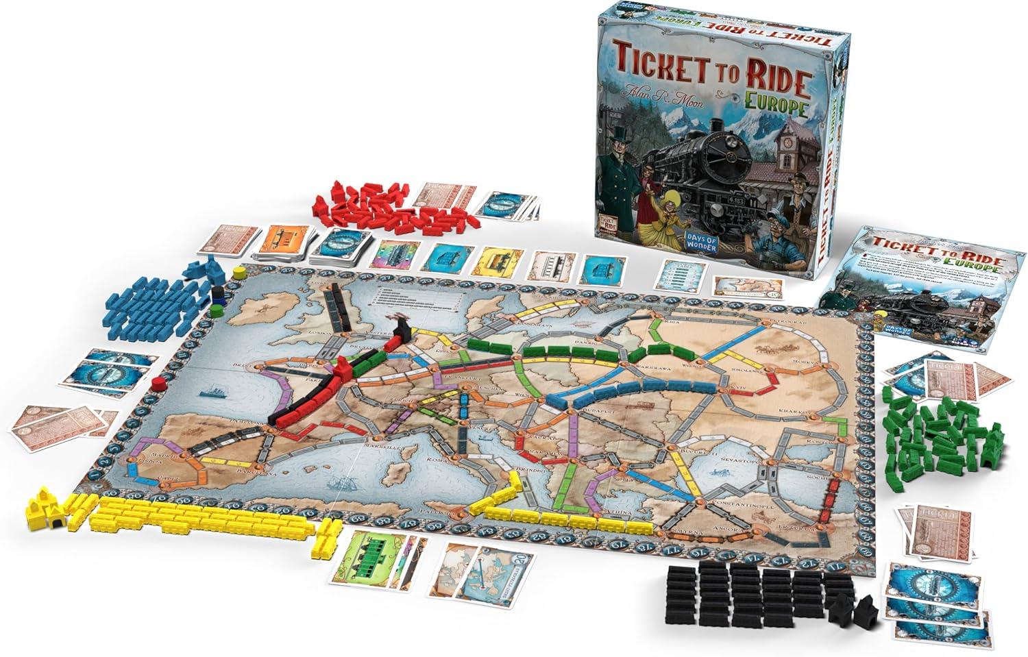 Ticket to Ride Europe Board Game | 2-5 Players | Average Playtime 30-60 Minutes