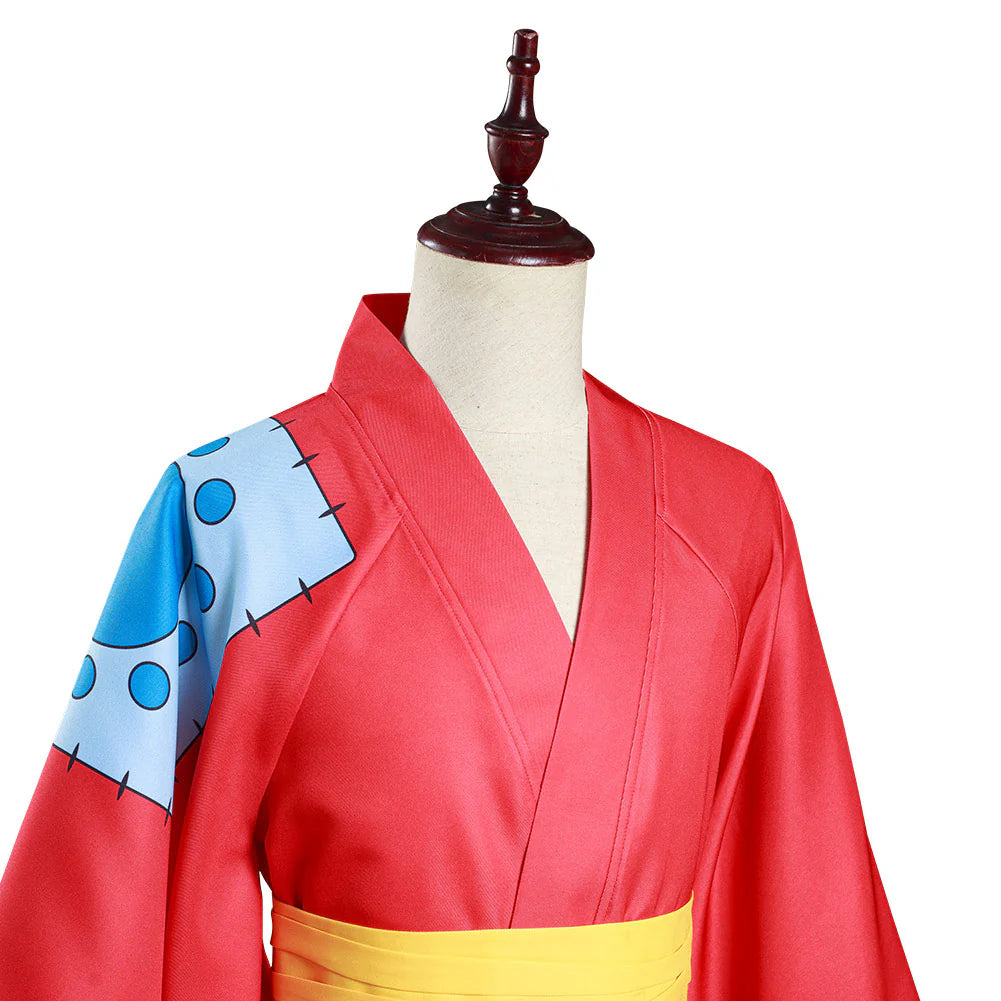 Monkey D. Luffy Wano Country Cosplay Kimono Costume