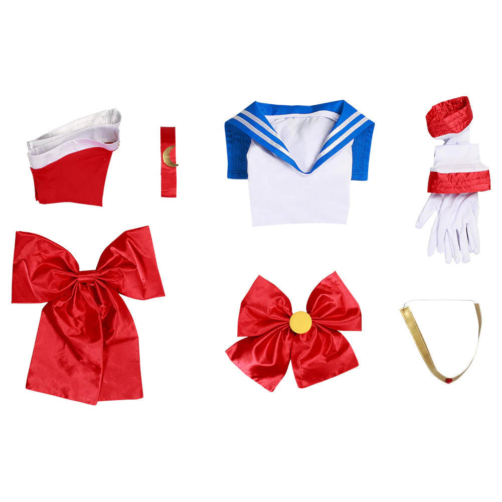 Kids Sailor Moon Cosplay Dress Costume with Accessories