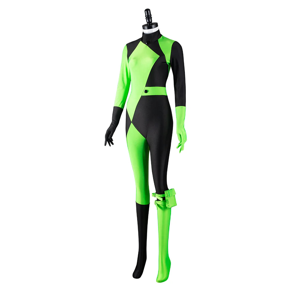 Shego Kim Possible Cosplay Jumpsuit Costume Set