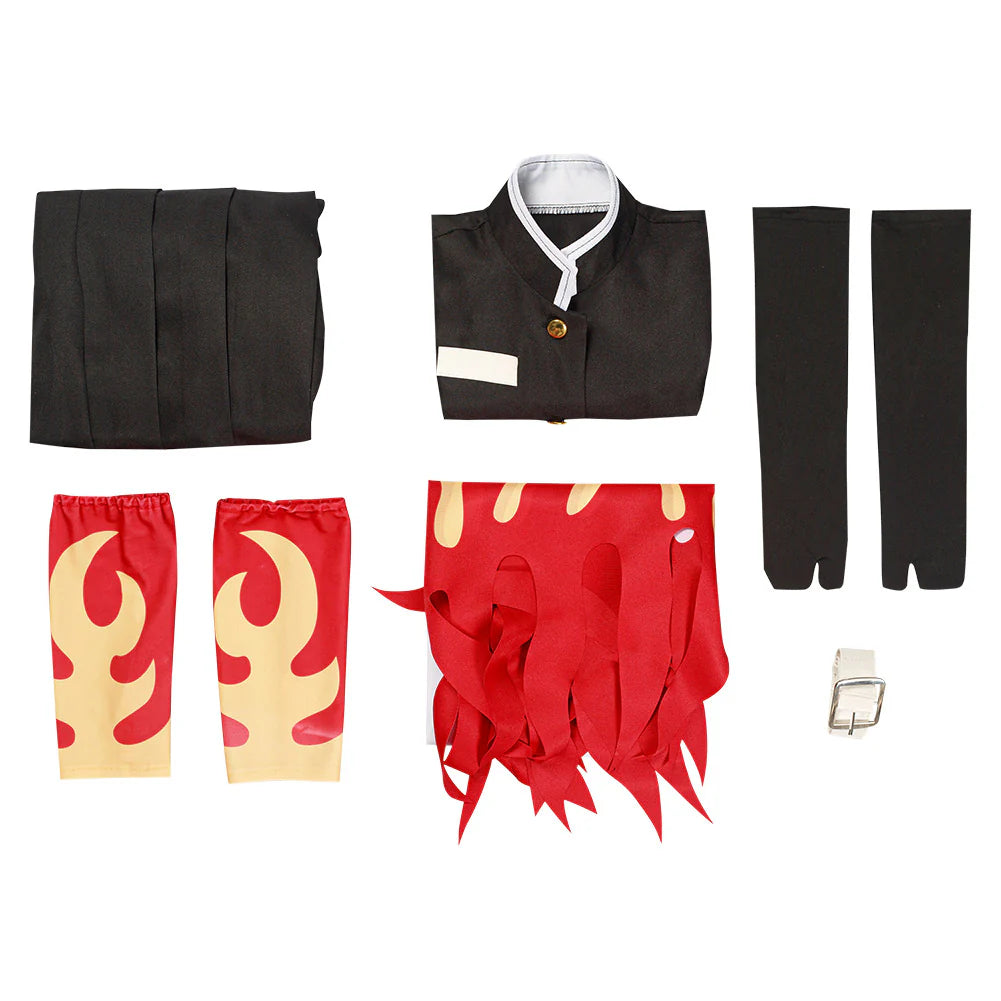 Kids Kyojuro Rengoku Demon Slayer Cosplay Costume Set