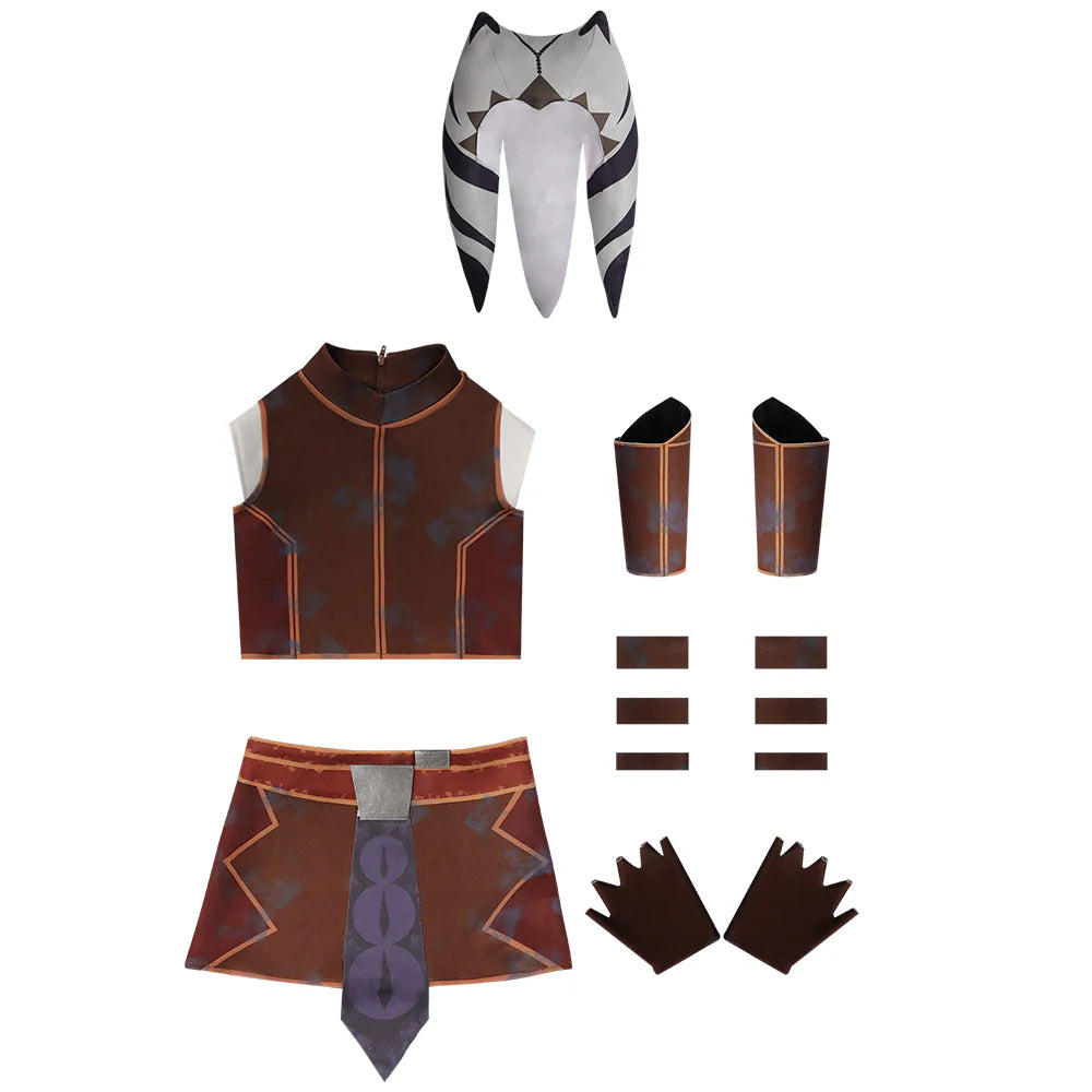Kids Ahsoka Tano Tales of the Jedi Cosplay Costume Set