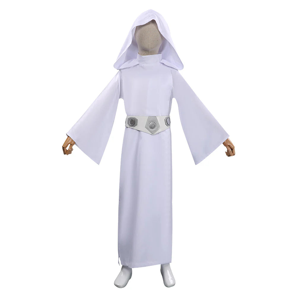 Kids Princess Leia Cosplay Costume Dress with Belt
