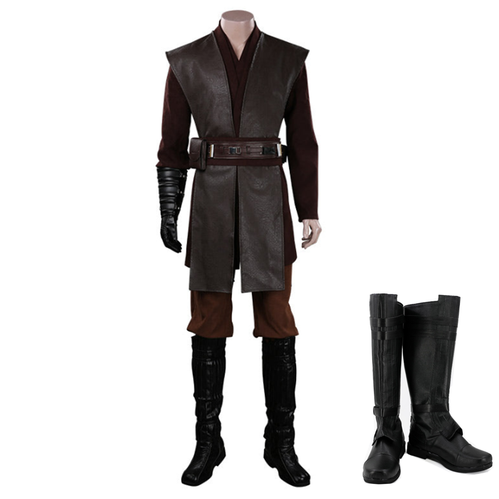 Anakin Skywalker Jedi Costume – Brown Cosplay Outfit for Adults