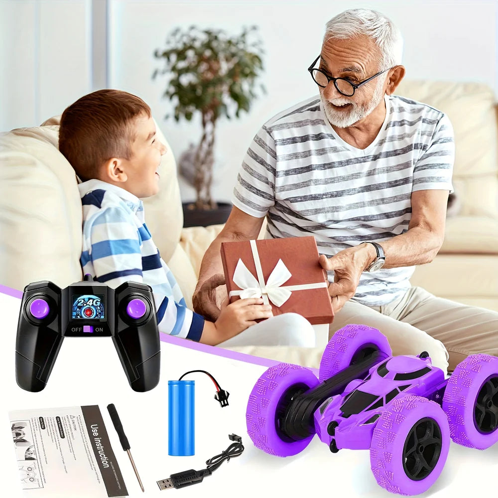 High-Speed Remote Control Stunt Car with Lights | 360° Flip RC Car