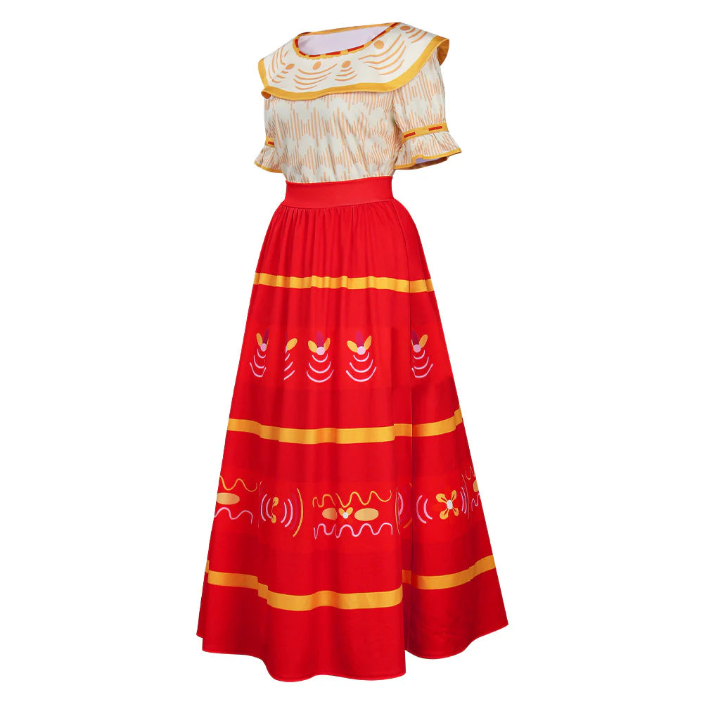 Dolores Madrigal Encanto Cosplay Dress Costume Set