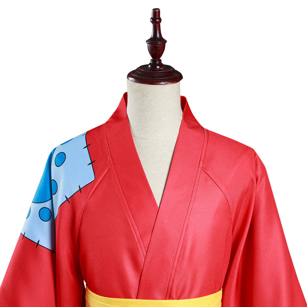 Monkey D. Luffy Wano Country Cosplay Kimono Costume
