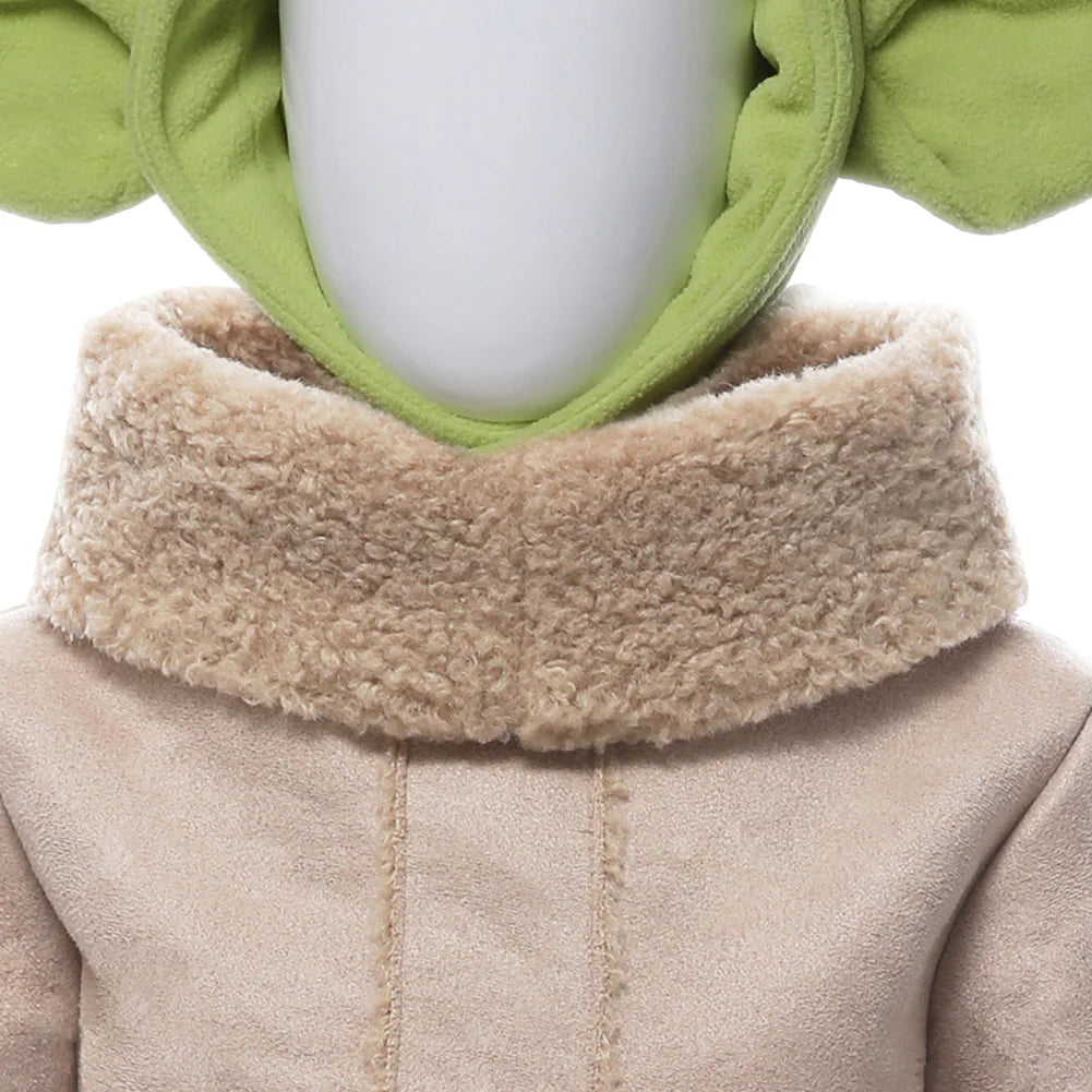 Kids Baby Yoda Cosplay Costume from The Mandalorian – Halloween Outfit with Coat & Hat