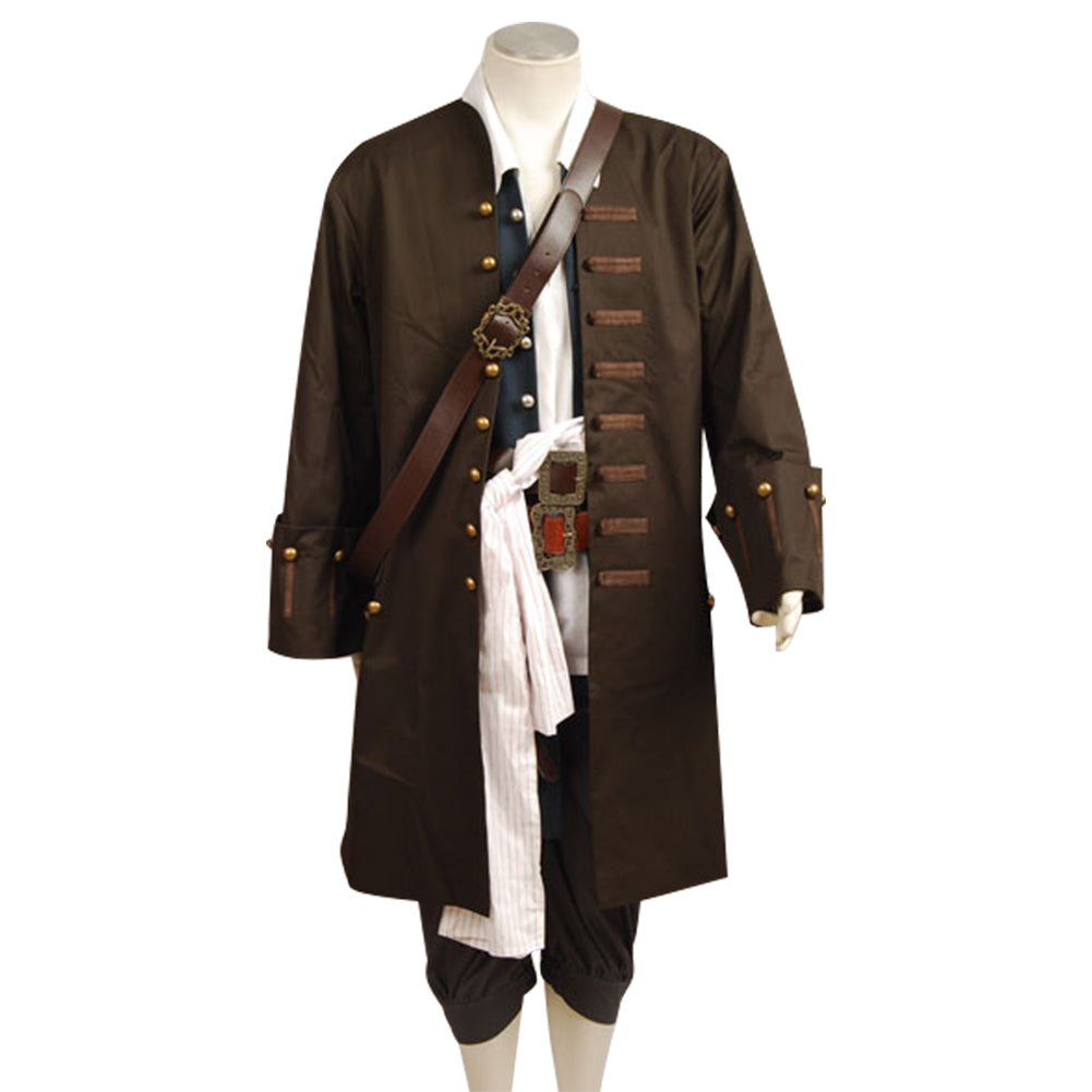 Jack Sparrow Men’s Costume – Pirates of the Caribbean Halloween Cosplay Set