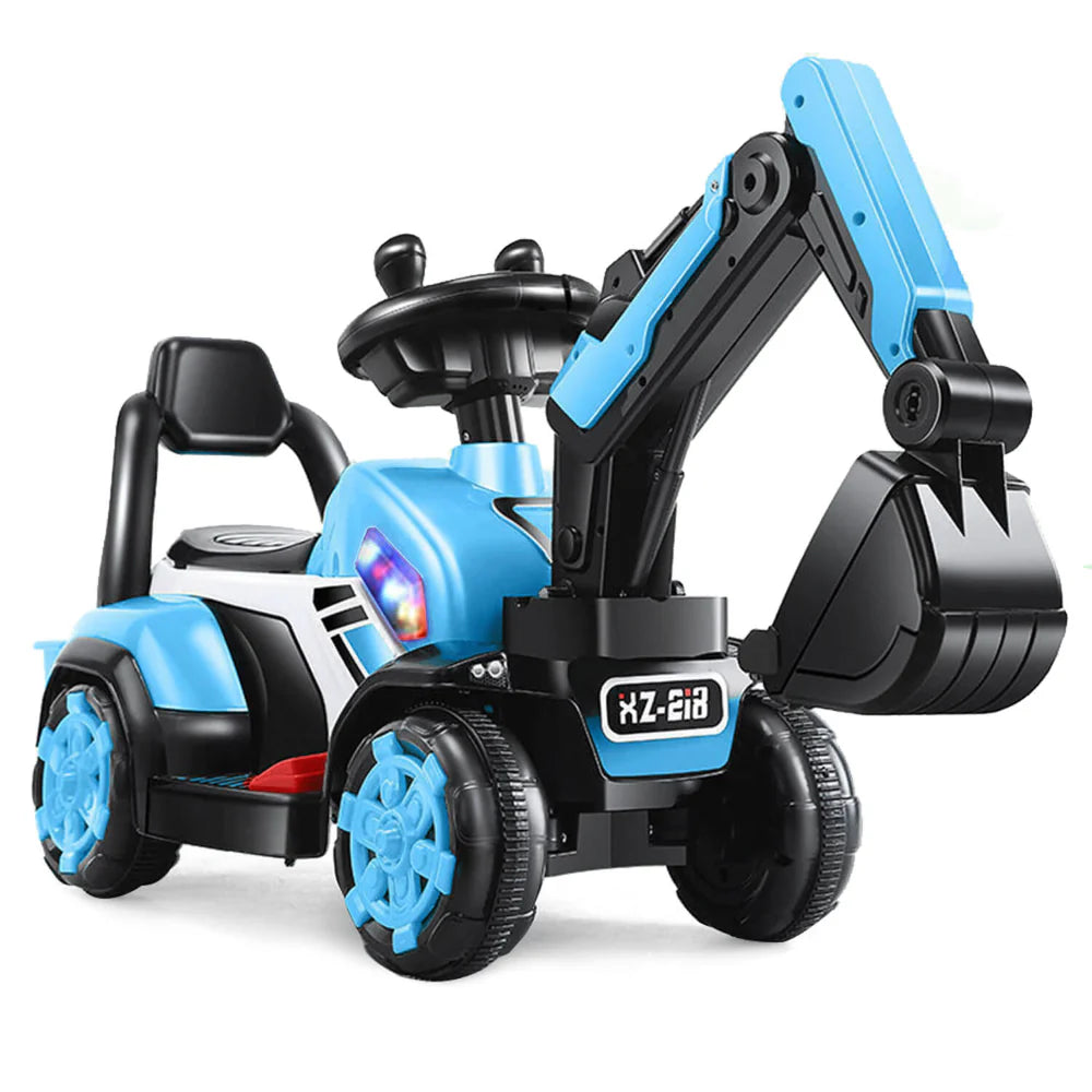 Electric Ride On Excavator Toy | Battery Powered Digger with Lights