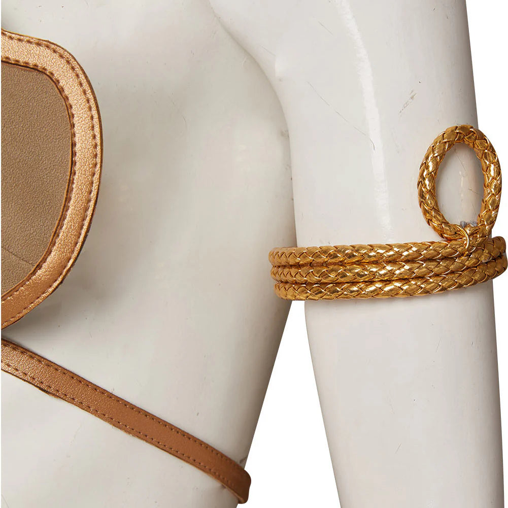 Princess Leia Slave Metal Bikini Cosplay Costume with Wig