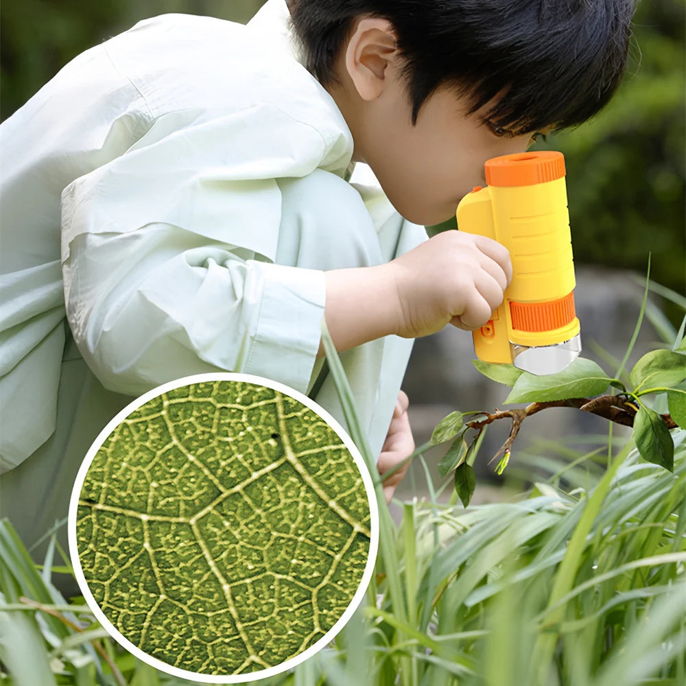 Mini Microscope with LED Light for Kids | Portable Science Toy