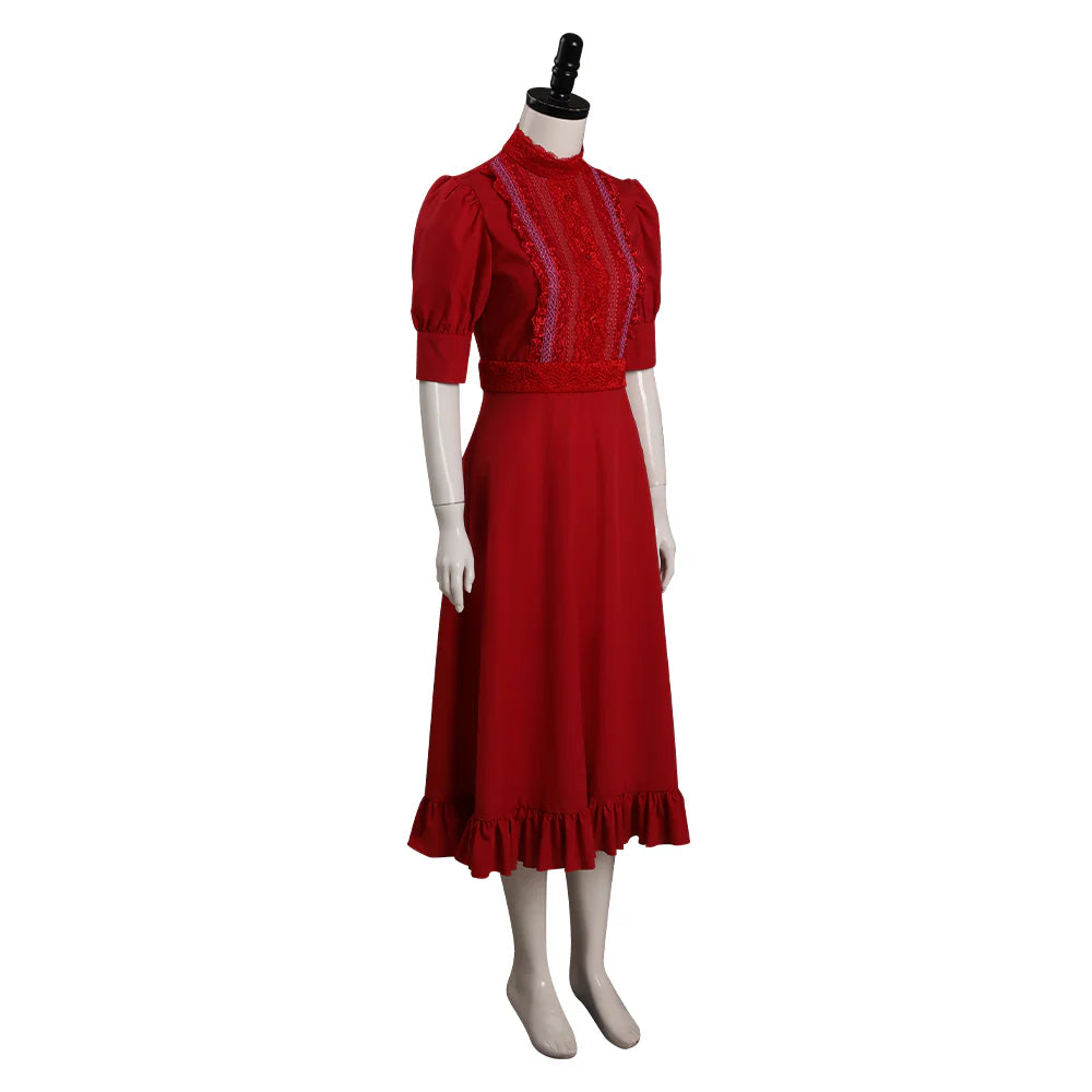 Pearl 2022 Horror Movie Red Dress Cosplay Costume