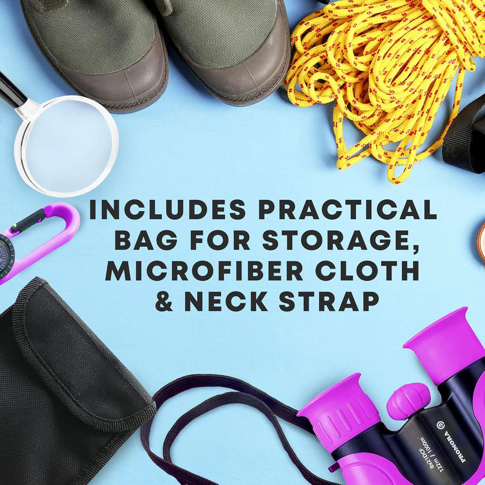 Kids Binoculars for Outdoor Adventures | 8x21 Shockproof Design