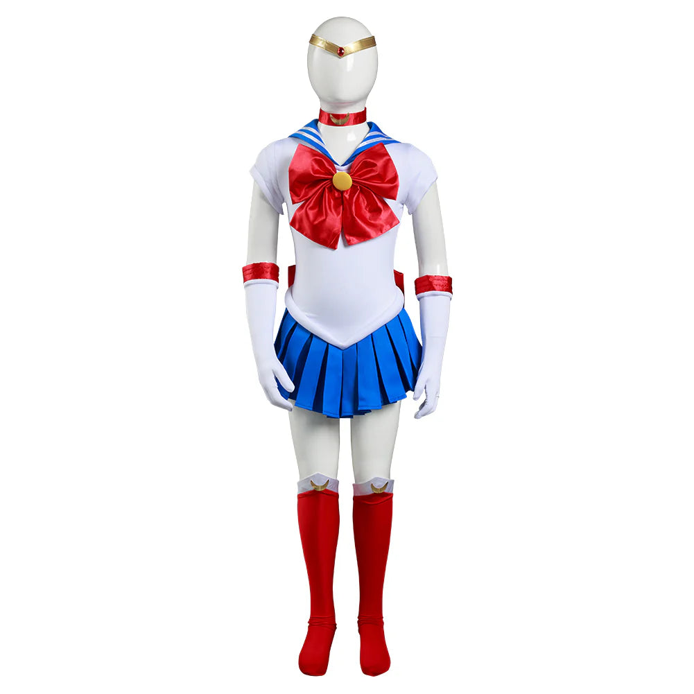 Kids Sailor Moon Cosplay Dress Costume with Accessories