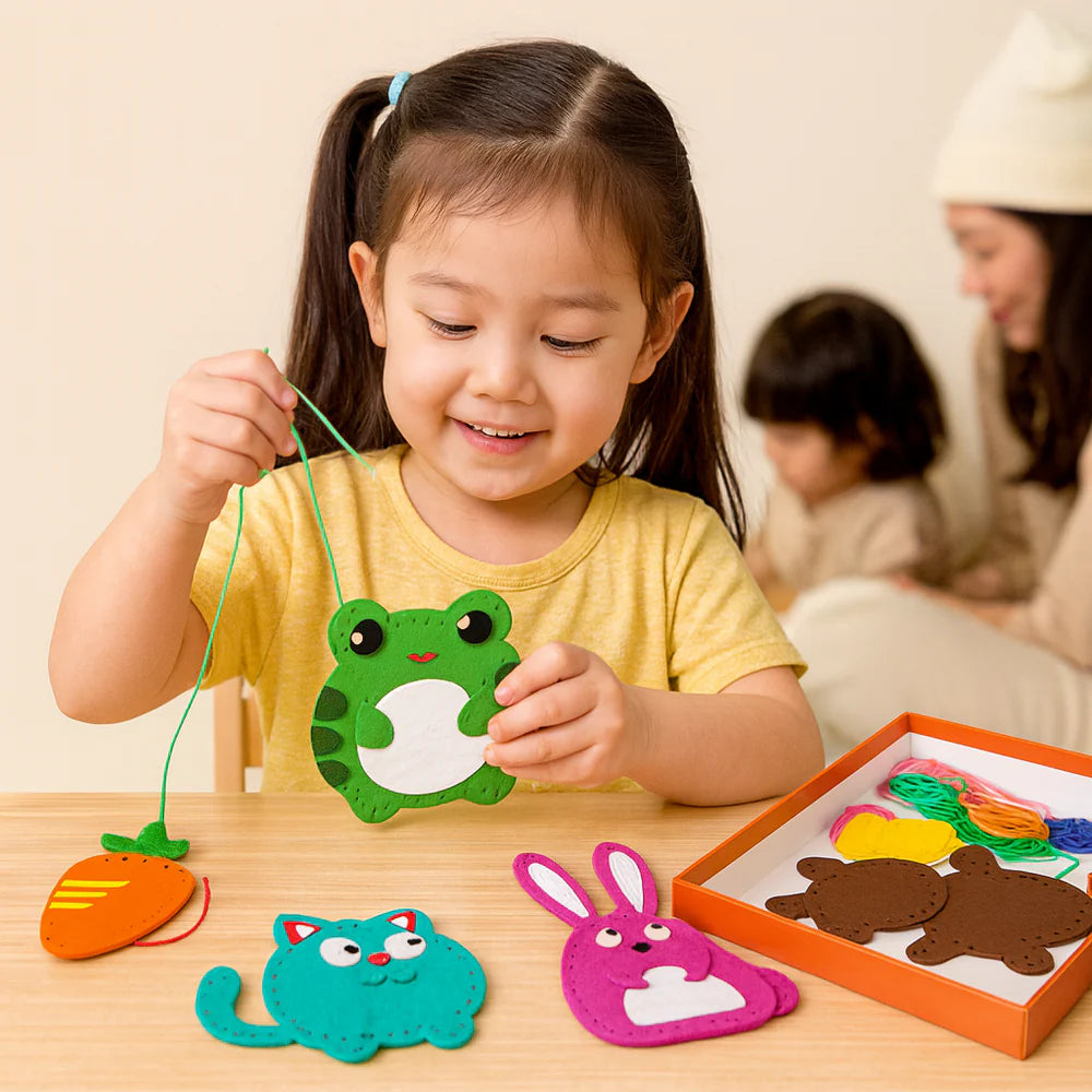 Kids Felt Sewing Kit | Creative Animal Craft Set for Beginners