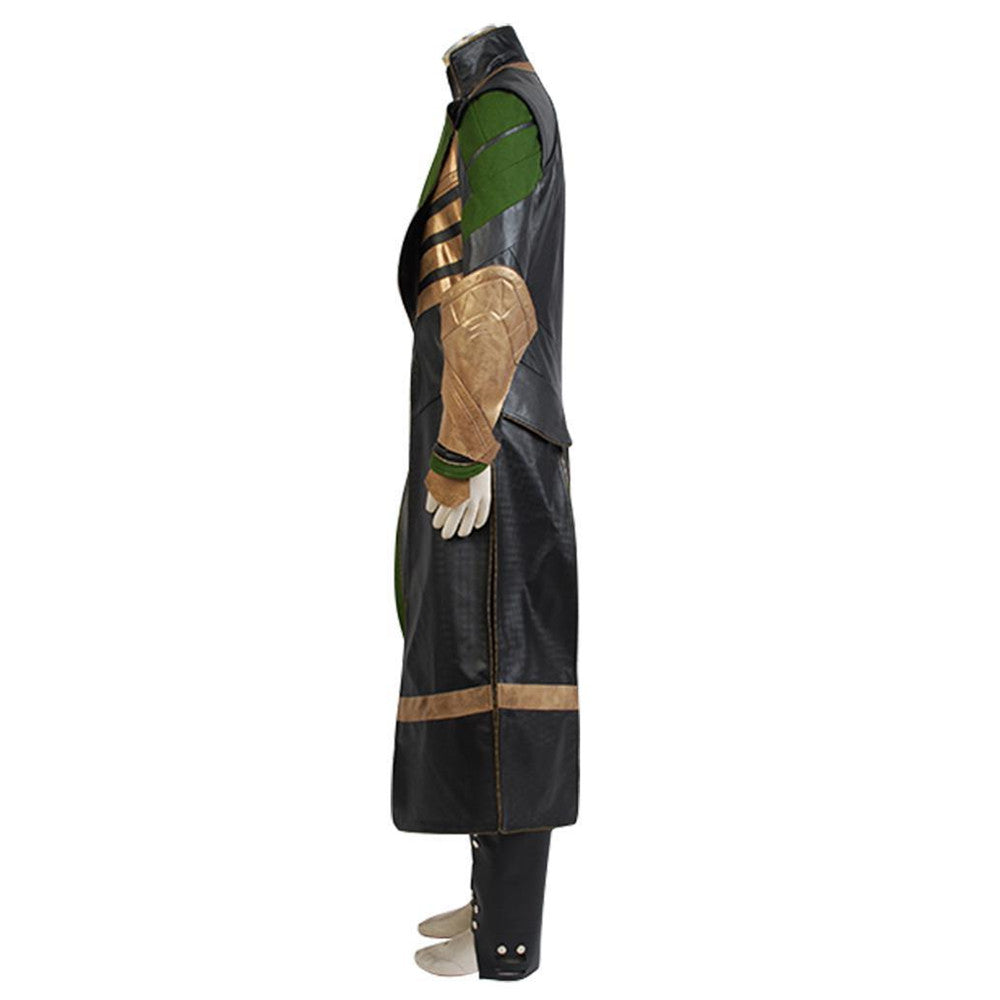 Loki Cosplay Costume Full Set – Thor The Dark World Outfit with Wig, Mask & Shoes | Halloween Costumes