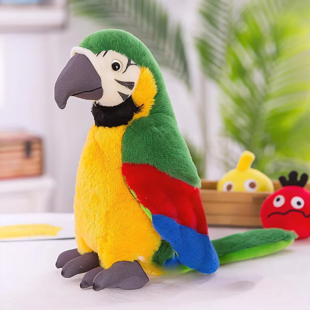 Interactive Talking Toy Parrot | Voice Mimic Plush Bird for Kids