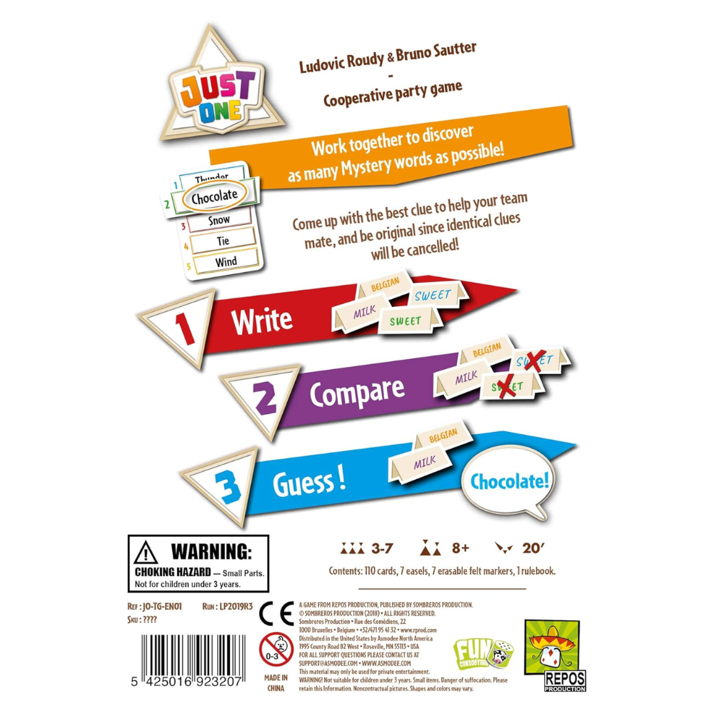 Just One | Party Game | Ages 8+ | 3-7 Players | 20 Minute Playing Time